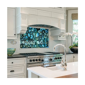 Kitchen Background Gemstone Slate Slabs for