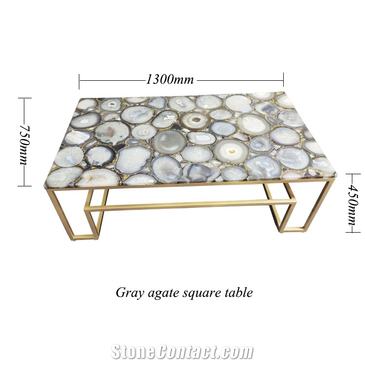 Natural Agate Cafe Table Tops Customized