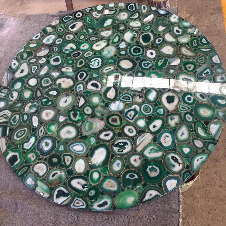 Natural Agate Cafe Table Tops Customized