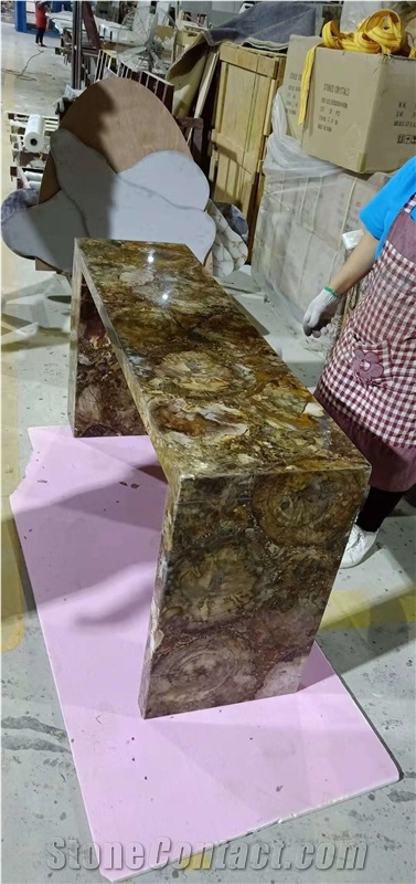 Polished Petrified Wood Stone for Desk Tops