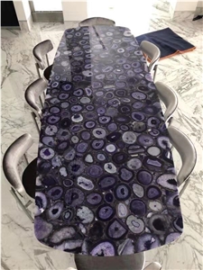 Purple Agate Slices Luxury Agate Tabletop