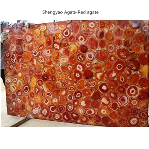 Backlit Red Agate Gemstone Slabs Manufacturer China