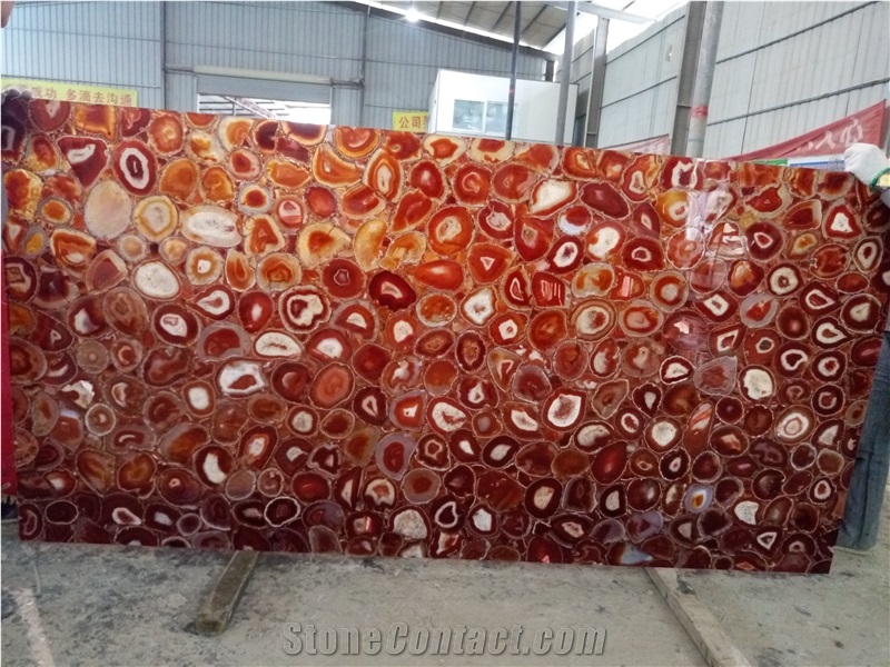 Red Agate Red Slab Wall Tiles
