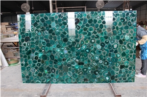 Semi Precious Stone Green Wall Slab