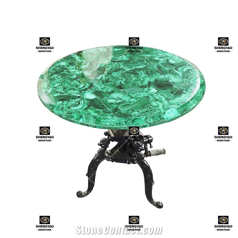 Semi Precious Stone Malachite Table Top
