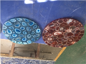 Semi Precious Stone Round Table Top