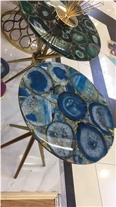 Semi Precious Stone Round Table Top