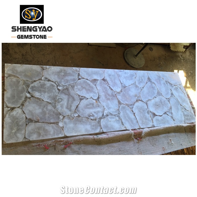 White Agate Panels for Decoration