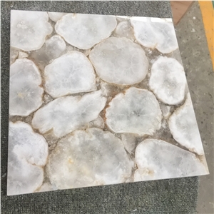 White Agate Panels for Decoration