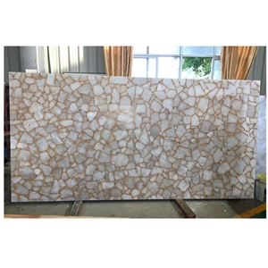 White Semi Precious Stone Panels