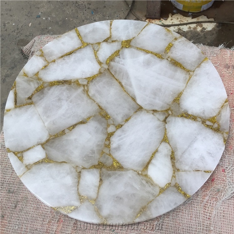 White Semi Precious Stone Panels