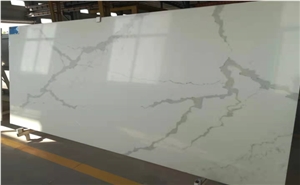 White-Polished Carrara Quartz Slabs