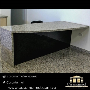 Marron Caribe Granite Office Desk Top