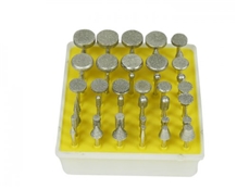 Set Of Assorted Electroplated Bits Mounted on Shaft