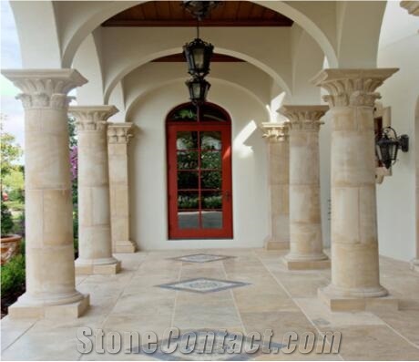 Decorative Natural Stone Pillars Column