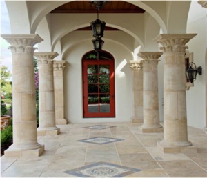 Decorative Natural Stone Pillars Column