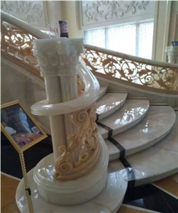 Luxury Indoor Marble Stone Stair Step Tread
