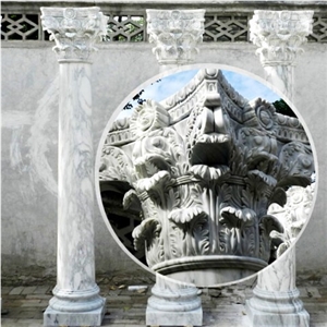 Marble Column Pillars for Garden Decoration
