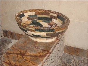 Marble Mosaic Wash Bowl