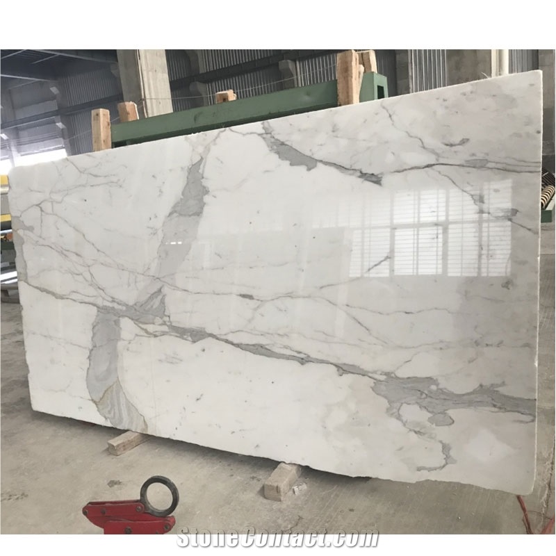 Italy Calacatta White Marble Slab and Tiles