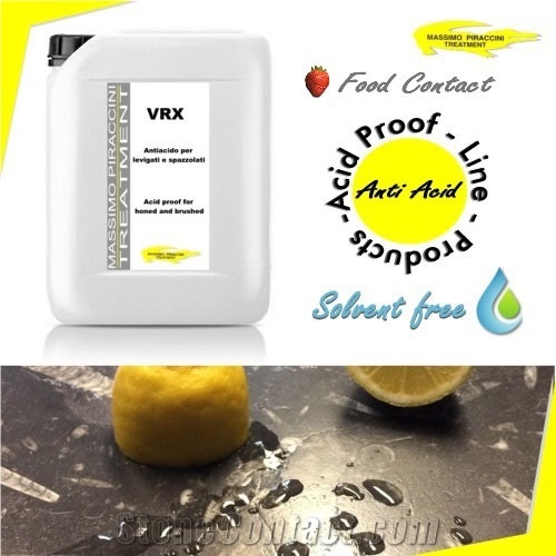 Vrx Antidirt Finish with Antiacid Protection for Honed, Brushed, Naturally Split Surfaces