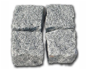 Bergama Grey Granite Cube Stone, Pavers