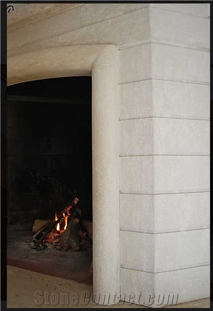 Perlato Classico Marble Fireplace