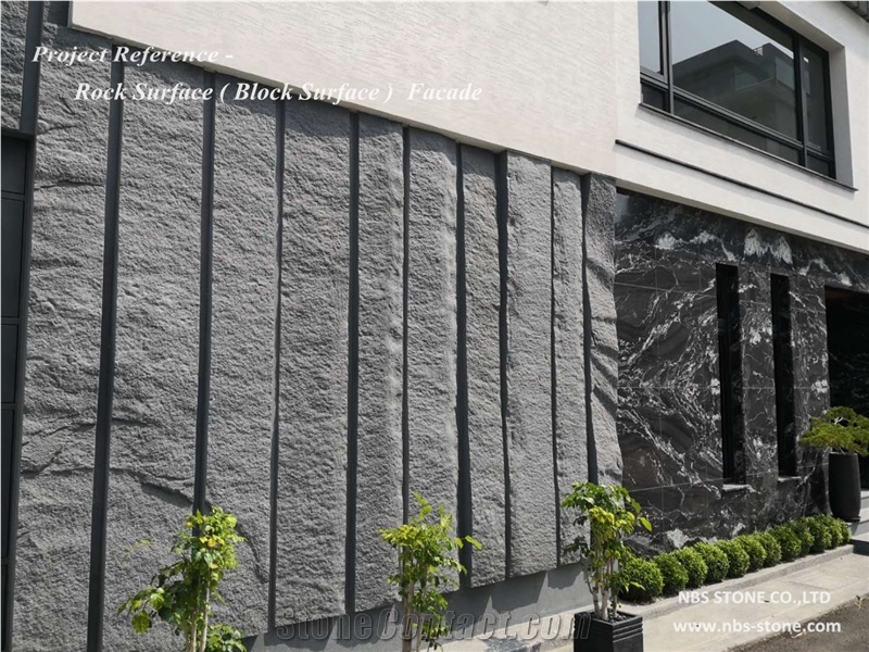 Granite Rock Surface Facade Project Wall Covering
