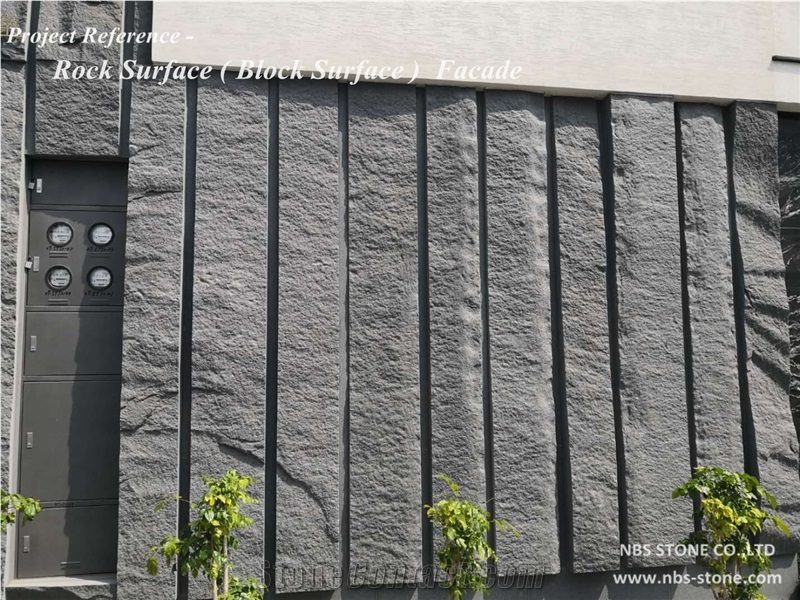 Granite Rock Surface Facade Project Wall Covering