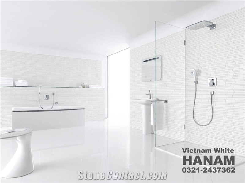 Vietnam Pure White Marble Flooring