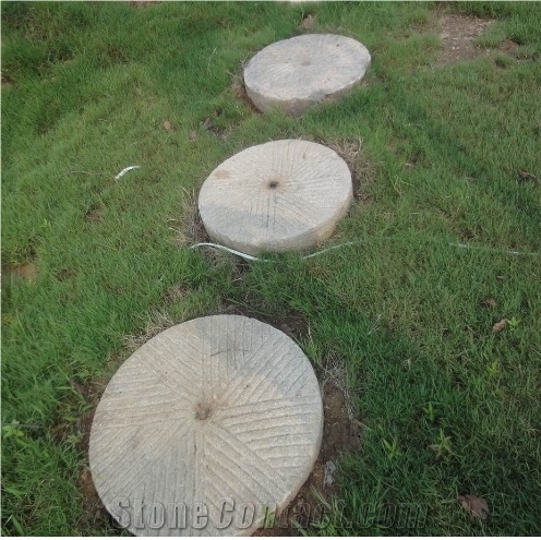 Antique Millstone,Roller,Trough,Old Stone