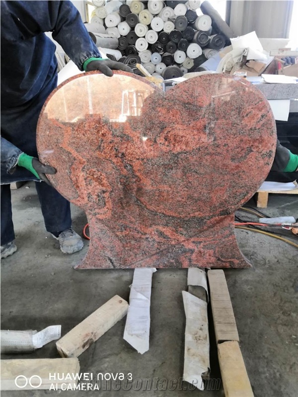 Shanxi Black Heart Headstone Granite Tombstone