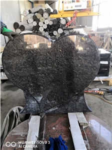 Shanxi Black Heart Headstone Granite Tombstone