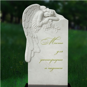 Sleeping Angel Marble Memorial