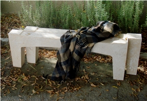 Travertine Benches for Outdoor Purposes