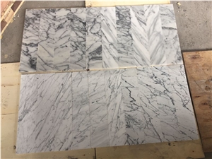 China Bianco Carrara Venato White Marble Thin Tile