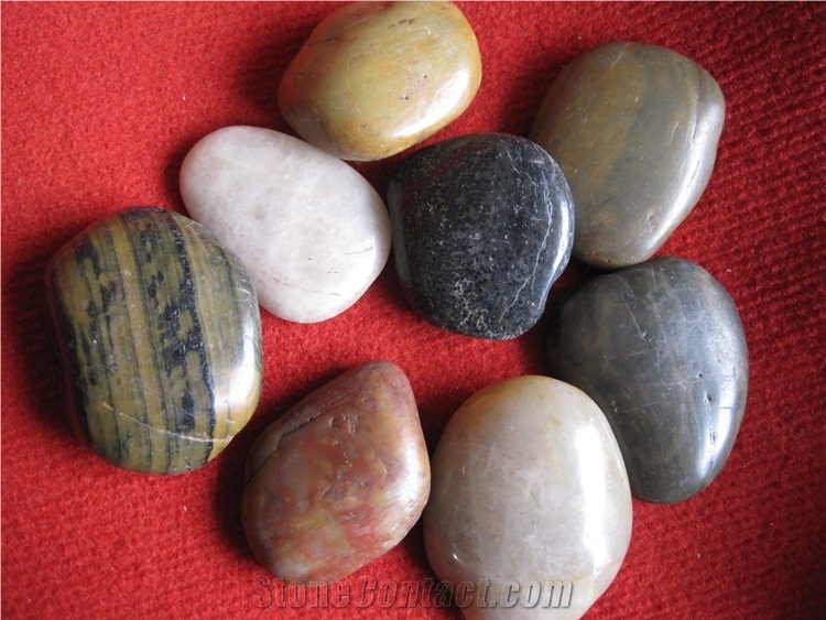 China Multi Color Mixed Pebble Stone