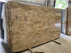 Imperial Gold Granite Slab for Kitchen Island Tops