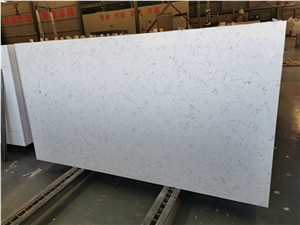 Labby White Quartz Stone Slab Wall Covering Floor