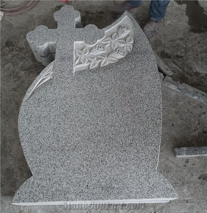 Romania Grey Granite Tombstone Headstone G603