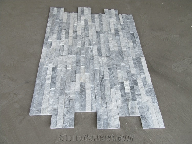 Straight Shape Brick Stacked Stone Wall Panel