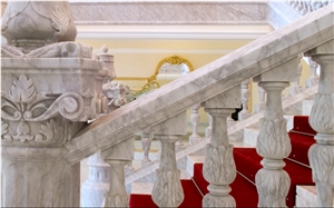 Carrara White Marble Staircase Project