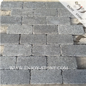 Flamed with Tumbled Black Basalt Garden Pavers