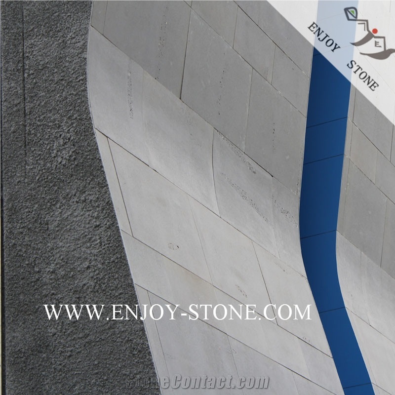 Honed Bluestsone Curve Shape Walling Tiles