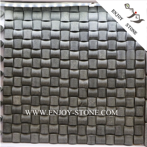 Honed Grey Basalt Mosaic/Basalto 3d Mosaic