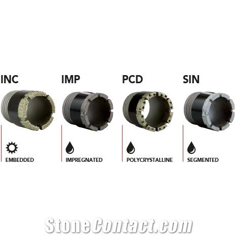 Drilling Rims -Diamond Core Drills Wet and Dry Cutting for Drilling Machines - Continuous Coring