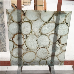 Backlit White Agate Stone for Hotel Wall Decorate