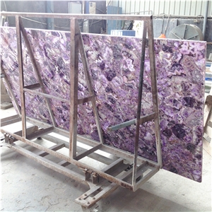 Fluorite Stone Purple Gemstone Composite Agate Semiprecious Stone