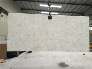 Pure White Semiprecious Stone for Wall Covering