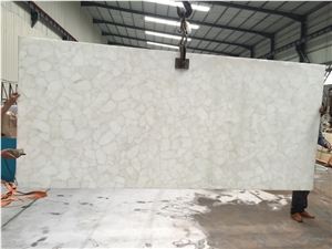 Pure White Semiprecious Stone for Wall Covering